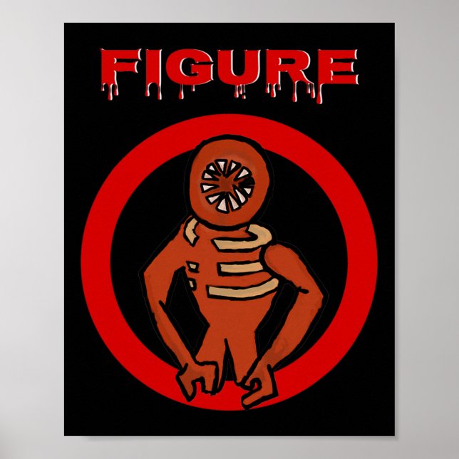 Affiche Black Monster Horror Portes de jeu Halloween Custo (Devant)