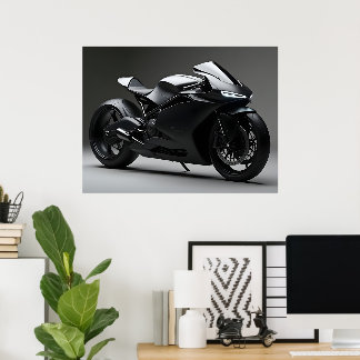 Affiche Black Motorcycle
