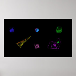 Affiche Black Objects Minimalist Painting