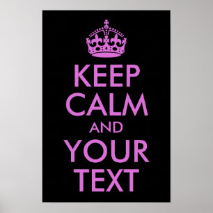 Affiche Black Orchid Keep Calm and Your Text