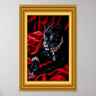 Affiche Black Panther Elegance – Luxury Wildlife Art on Re