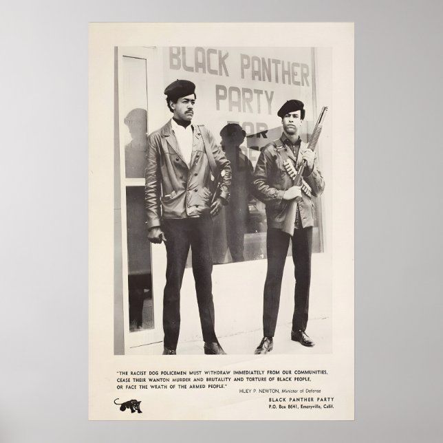 Affiche Black Panther - Gardiens noirs pour la pol (Devant)