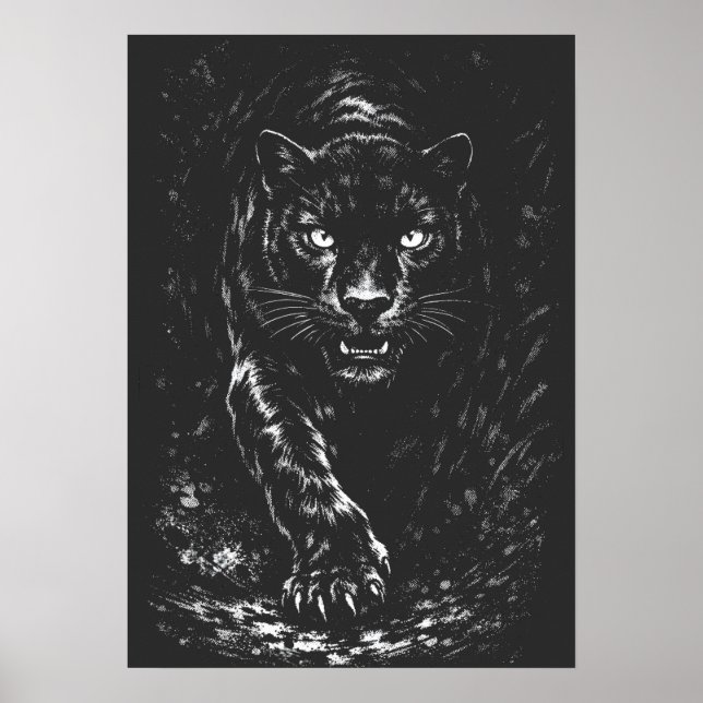 Affiche Black Panther — par BurnsInHell (Devant)