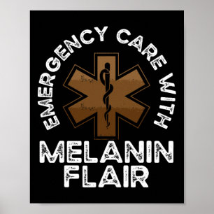Affiche Black Paramedic African American Ems Emt Black Son