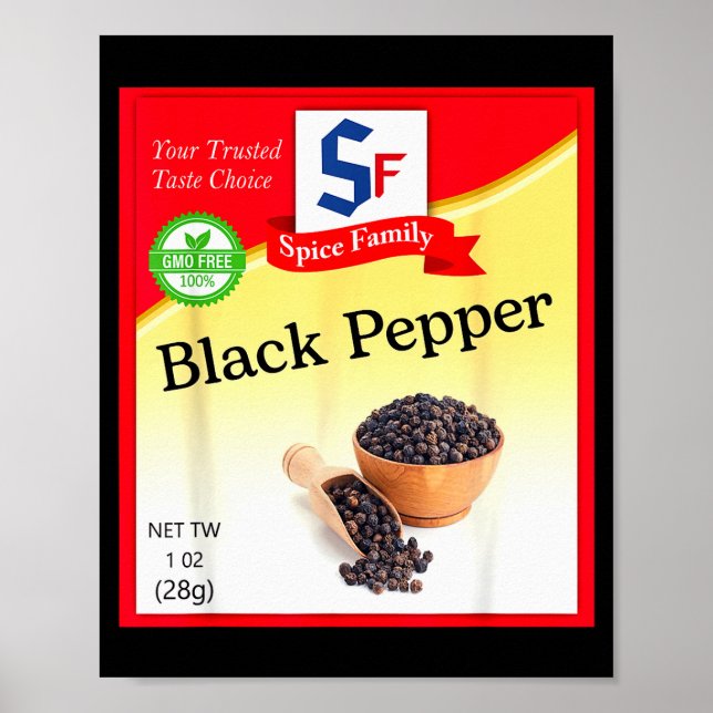 Affiche Black Pepper Condiment Costume Holiday Sce Group C (Devant)