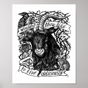 Affiche Black Phillip "Live Delicio"