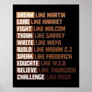 Affiche Black Power History Mois African American Pride G