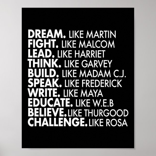 Affiche Black Power Leaders noirs historiques Africains No (Devant)