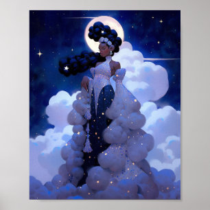 Affiche Black Princess Imaginaire Art