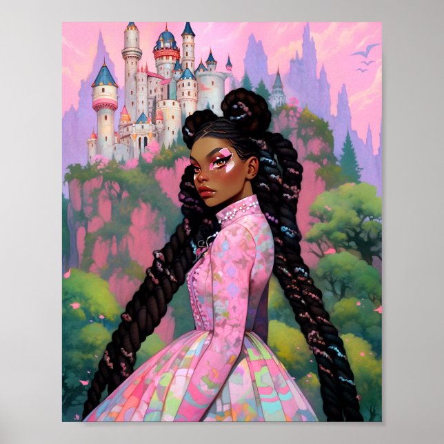 Affiche Black Princess Imaginaire Art (Devant)