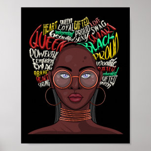 Affiche Black Queen for Women African American Natural Afr