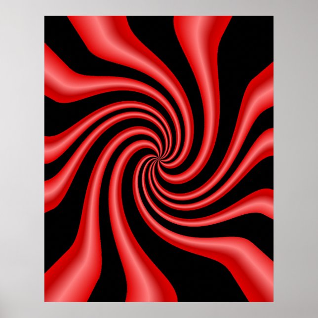 Affiche Black & Red Swirl (Devant)