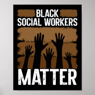 Affiche Black Social Worker Afrique-Amérique Noire