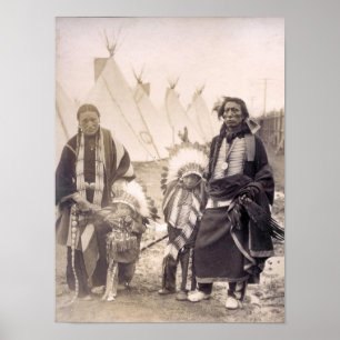 Affiche Black Tail Deer, chef sioux, 1904, Vintage