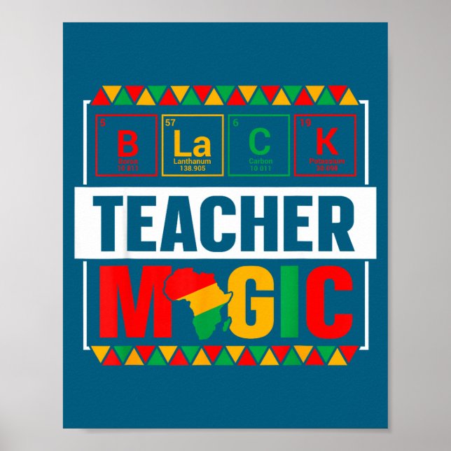 Affiche Black Teacher Magic Black History Month Teacher Me (Devant)