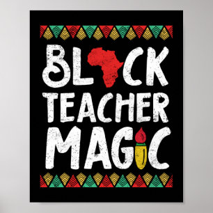 Affiche Black Teacher Magic School Funny Black Teacher