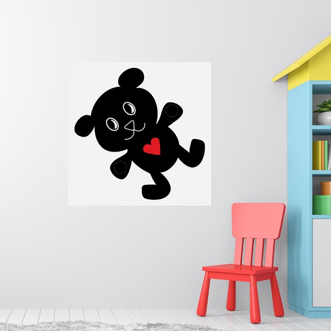 Affiche Black Teddy Bear Love (Créateur téléchargé)
