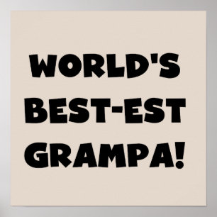 Affiche Black Text Les meilleurs t-shirts Grampa du monde