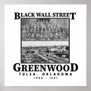 Affiche Black Wall Street Tulsa Massacre Histoire Pride