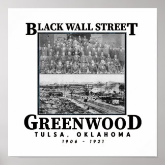 Affiche Black Wall Street Tulsa Massacre Histoire Pride