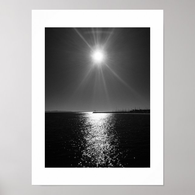 Affiche Black Water Reflection Photographie noir et blanc (Devant)