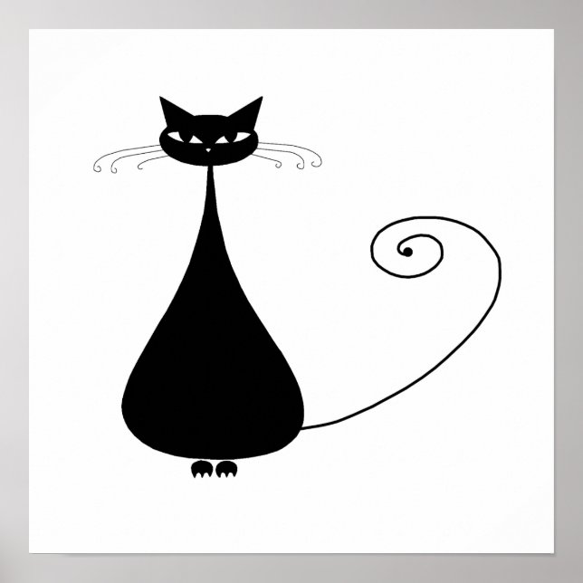 Affiche Black Whimsy Kitty 4 (Devant)