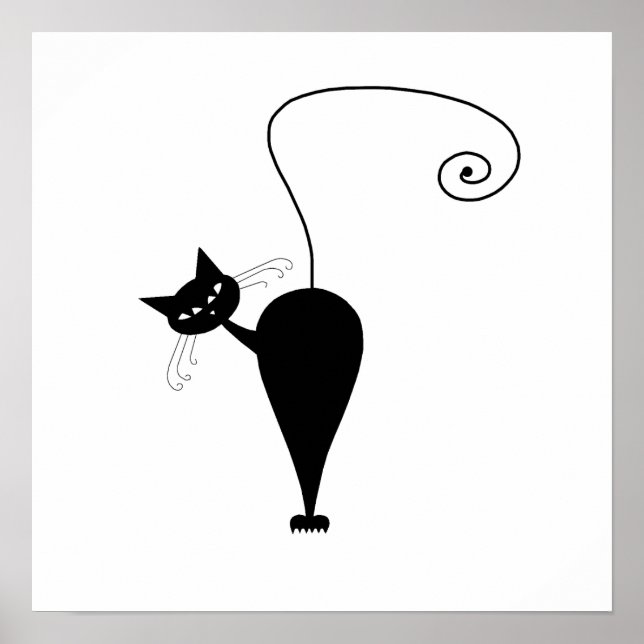 Affiche Black Whimsy Kitty 5 (Devant)