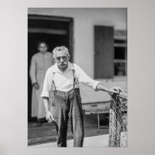 Affiche Black & White 1968 Un vieil homme européen dans le (Devant)