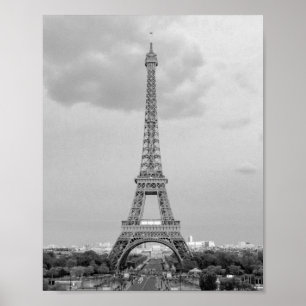 Affiche Black & White Eiffel Tower Sketch