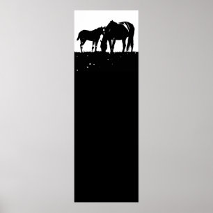 Affiche Black White Hors Silhouettes Pop Art