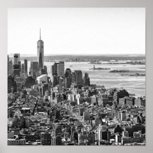 Affiche Black White New York Skyline Travel Photograpie