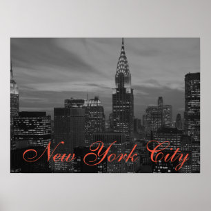 Affiche Black & White Retro Pop Art New York City