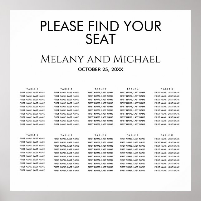 Affiche Black white simple minimalist trendy elegant (Devant)