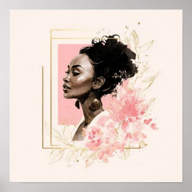 Affiche Black Woman Empowerment Art (Devant)