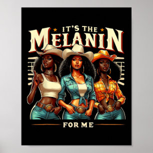 Affiche Black Woman Retro C'est le Melanin pour moi Noir U