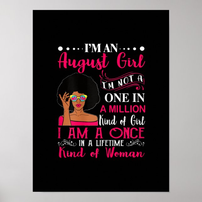 Affiche Black Women August Birthday (Devant)