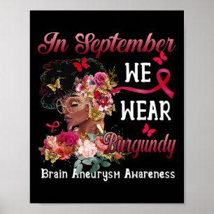 Affiche Black Women Flower Butter Cerveau Aneurysm Award