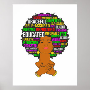 Affiche Black women inspirateur positif noir queen mel