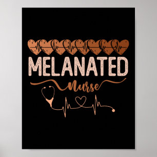 Affiche Black Women Melanated Nurse Black History Mois Nu
