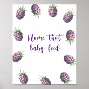 Affiche Blackberries - nommez cet aliment pour bébés