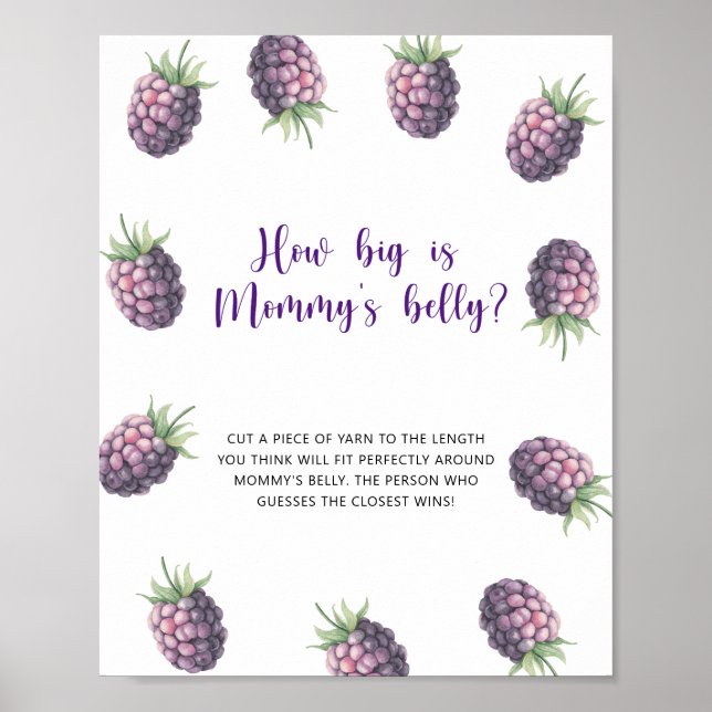 Affiche Blackberry - quel est la taille du ventre de maman (Devant)