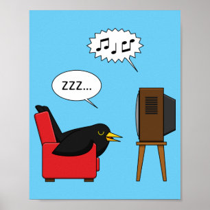 Affiche Blackbird Dormir devant la bande dessinée de la té