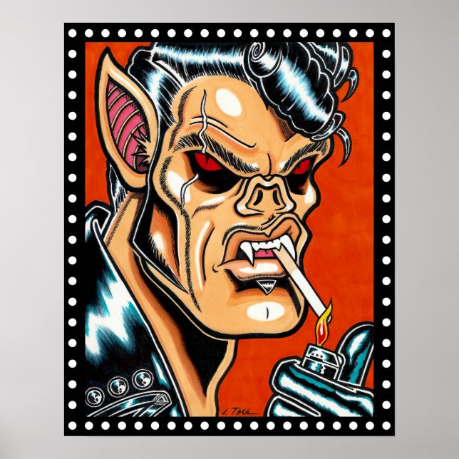 Affiche "Blackie D", Vampire Biker (Devant)