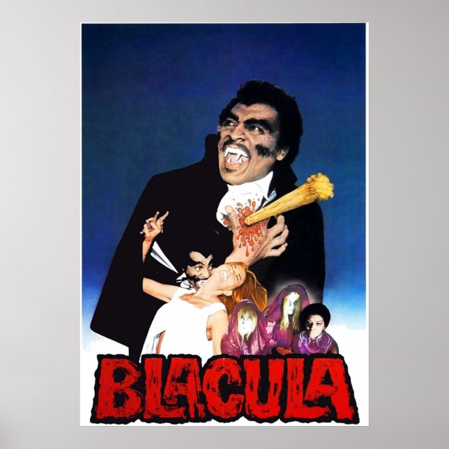 Affiche Blacula 1972 Blaxploitation Horror v6 (Devant)