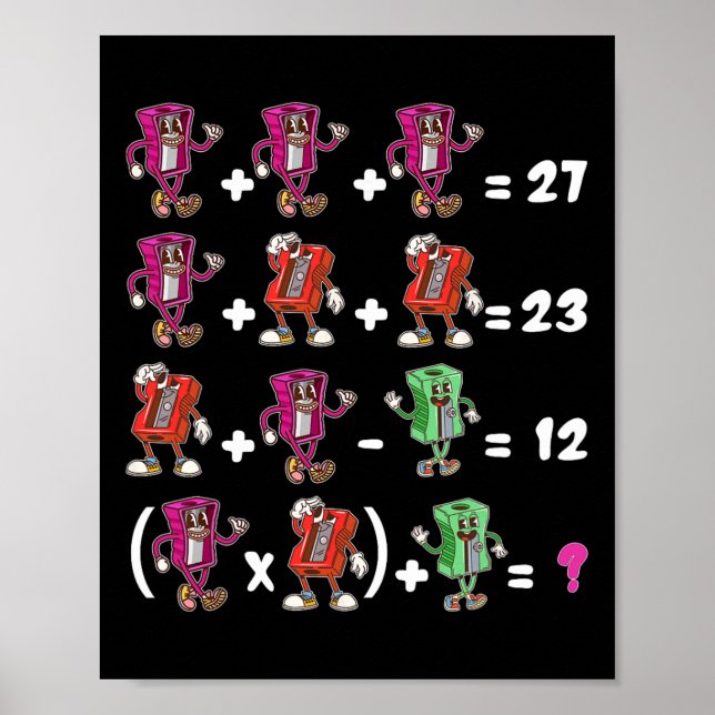 Affiche Blague 67 Mème Prof de maths de l'école Six Sept é (Devant)
