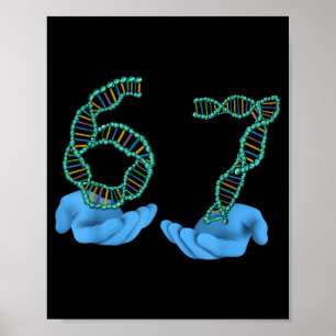 Affiche Blague 67 Nombre Mème Réplication ADN Science Molé