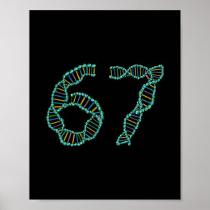 Affiche Blague 67 Numéro Meme Réplication ADN Science Molé