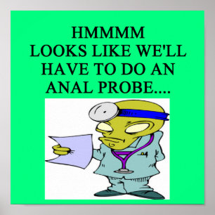 Affiche blague d'alien médecin