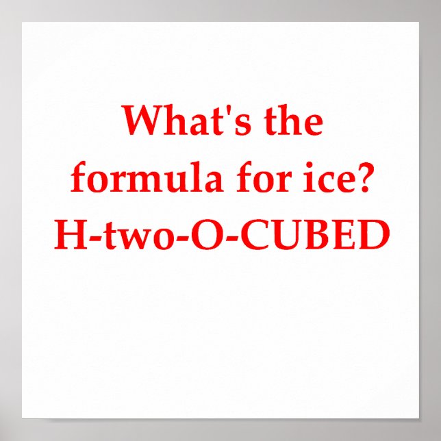 Affiche blague de chimie (Devant)