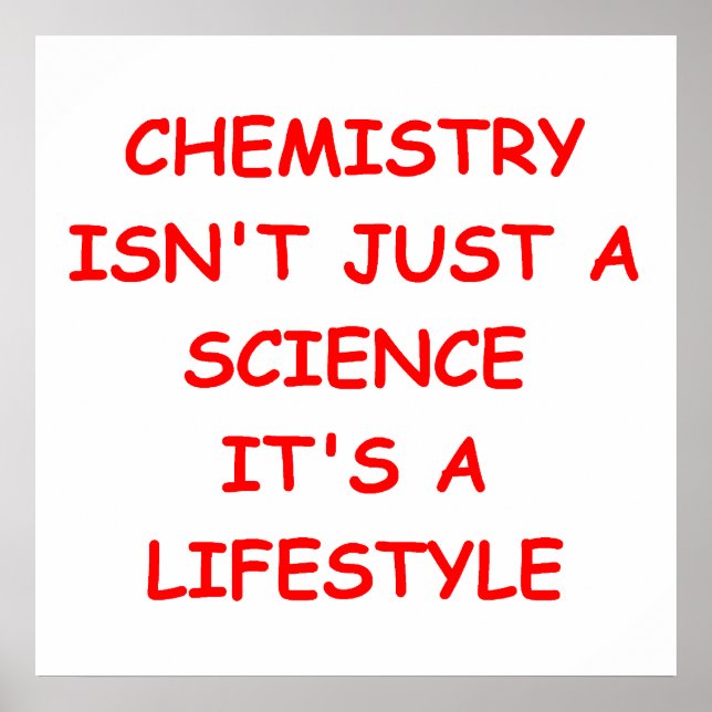 Affiche blague de chimie (Devant)